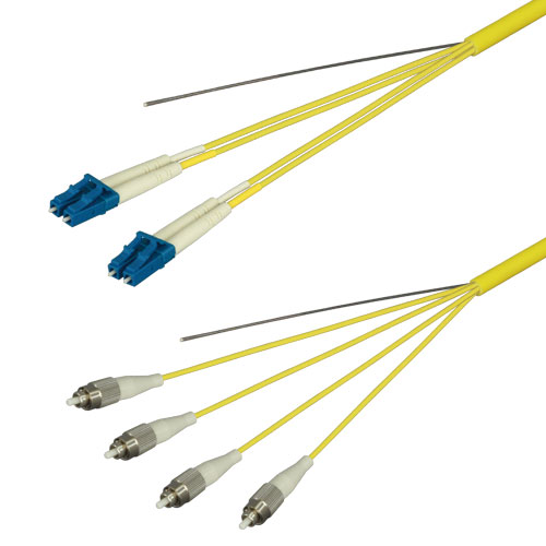 光ファイバーケーブル (シングルモード/LC-FC/屋内/4芯) 3m