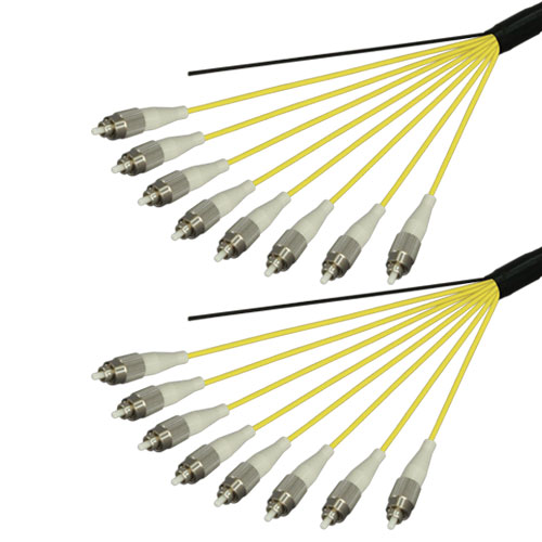 光ファイバーケーブル (シングルモード/FC-FC/屋外用(補強)LAPシース/8芯)【50m】