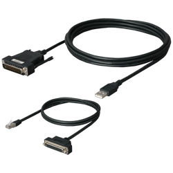 三菱シーケンサ（D-SUB25P）対応RS-422/USBコンバータ（3m）PC側：USB、DINV-485CAB