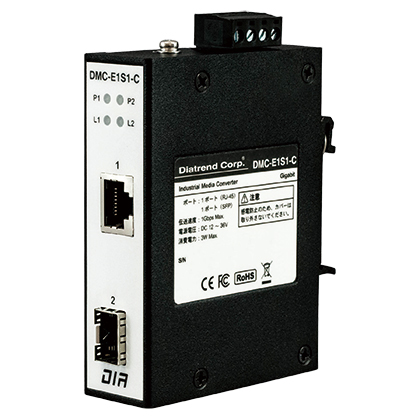 【産業用光メディアコンバータ】 DMC-E1S1-C×1台、【SFPモジュール（SFPタイプ）】 SFPGLHX30-w×1個セット