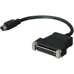 シーケンサ側D-SUB25P→MELSEC-QCPU（ミニDIN6P）用RS-422⇔RS-232Cコンバータ