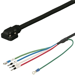 MELSERVO MR-J4、J3、JN対応 電源ケーブル <可動用（シールド付き）> 負荷側引出し 2m