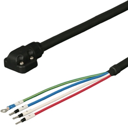 三菱ACサーボ MR-J4、J3、JN対応 電源ケーブル ＜固定用＞ 負荷側引出し 2m
