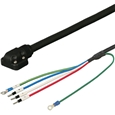 MELSERVO MR-J4、J3、JN対応電源ケーブル <可動用（シールド付き）> 反負荷側引出し5m