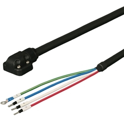 三菱ACサーボMR-J4、J3、JN対応 電源ケーブル ＜固定用＞ 反負荷側引出し 30m