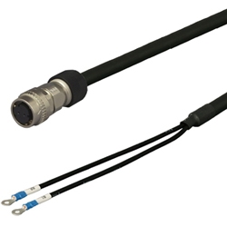 三菱ACサーボ対応 電磁ブレーキケーブル ＜固定用＞ 2m ストレートプラグ