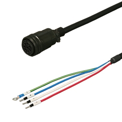 三菱ACサーボ MR-J3、J2S対応 電源ケーブル ＜固定用＞ 30m ストレートプラグ
