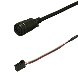 三菱ACサーボ MR-J3W対応 電源ケーブル <固定用> 2m ストレートプラグ