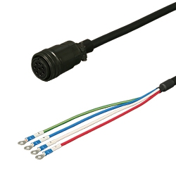 三菱ACサーボ MR-J2S対応 電源ケーブル ＜固定用＞ 20m ストレートプラグ