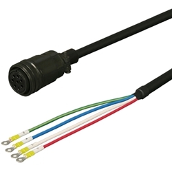 三菱ACサーボ MR-J2S対応 電源ケーブル ＜固定用＞ 2m ストレートプラグ