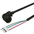 三菱ACサーボ MR-J4、J3、J2S対応 電源ケーブル ＜可動用＞ 20m アングルプラグ