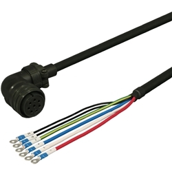 MELSERVO MR-J2S対応 電源ケーブル 電磁ブレーキ付き ＜可動用＞ 10m アングルプラグ