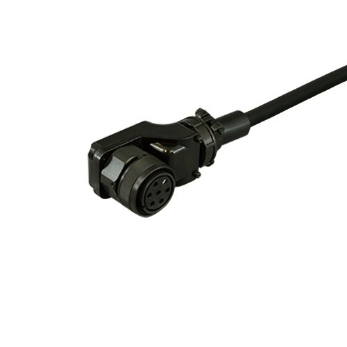 三菱ACサーボMR-J3/MR-J2S対応電源ケーブル<固定用> 5m 低背アングルプラグ