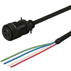 三菱ACサーボ MR-J4、J3、J2S対応 電源ケーブル ＜可動用＞ 30m ストレートプラグ