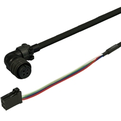 三菱ACサーボ MR-J3W対応 電源ケーブル <固定用> 5m アングルプラグ