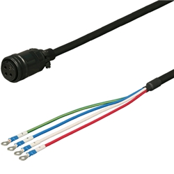 三菱ACサーボ MR-J3対応 電源ケーブル <固定用> 5m ストレートプラグ