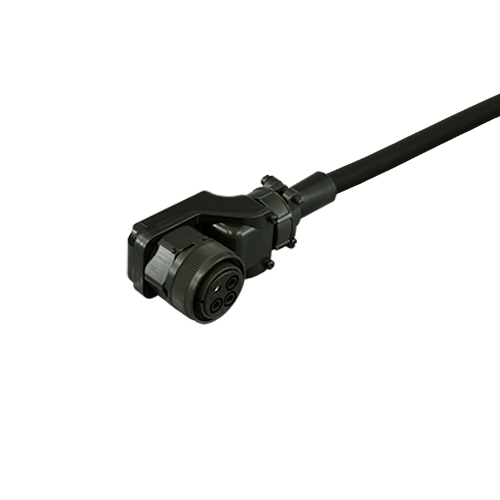 三菱ACサーボMR-J3対応電源ケーブル<固定用> 20m 低背アングルプラグ