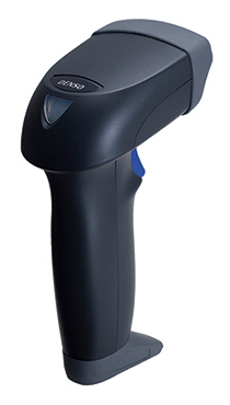 2次元コードスキャナ LEDマーカ 黒色 高分解能 USBストレートケーブル