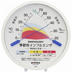 季節性インフルエンザ「感染防止目安温湿度計」