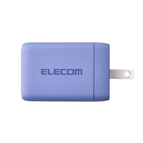 ノートPC用ACアダプター/USB充電器/USB PD/67W/USB-C×2/USB-A×1/スイングプラグ/バイオレット