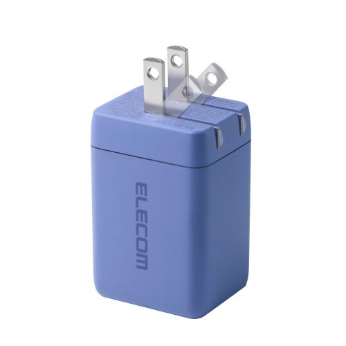 ノートPC用ACアダプター/USB充電器/USB PD/67W/USB-C×2/USB-A×1/スイングプラグ/バイオレット