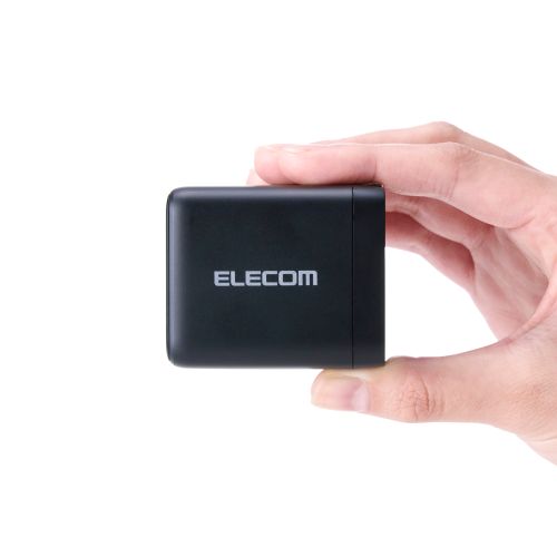 ノートPC用ACアダプター/USB充電器/USB PD/100W/USB-C×2/USB-A×1/スイングプラグ/ブラック