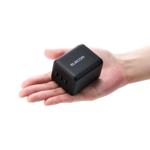 ノートPC用ACアダプター/USB充電器/USB PD/100W/USB-C×3/スイングプラグ/ブラック