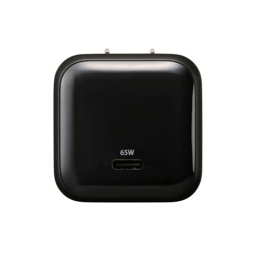 ノートPC用ACアダプター/USB充電器/USB PD/65W/USB-C/スイングプラグ/ブラック