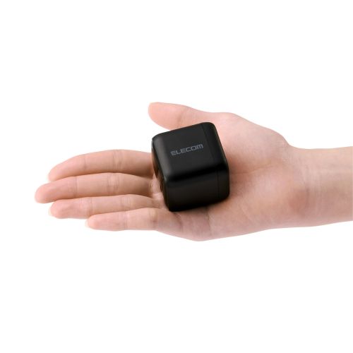 ノートPC用ACアダプター/USB充電器/USB PD/65W/USB-C/スイングプラグ/ブラック