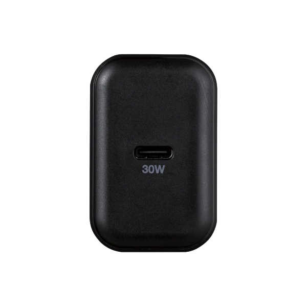 ノートPC用ACアダプター/USB充電器/USB Power Delivery認証/30W/USB-C1ポート/スイングプラグ/ブラック