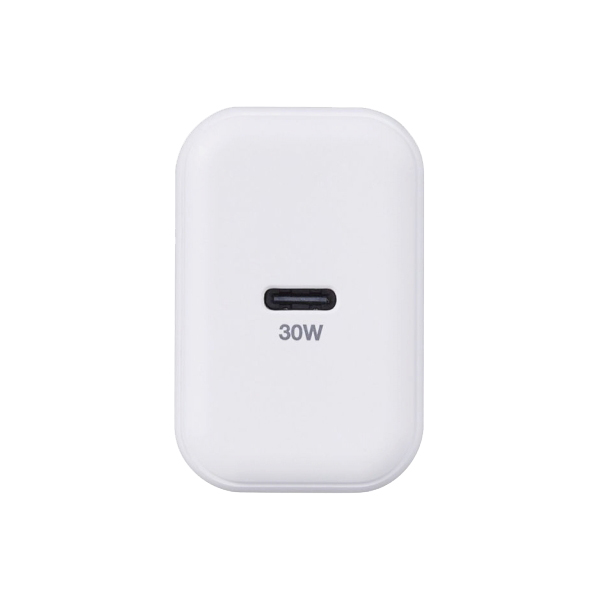 ノートPC用ACアダプター/USB充電器/USB Power Delivery認証/30W/USB-C1ポート/スイングプラグ/ホワイト