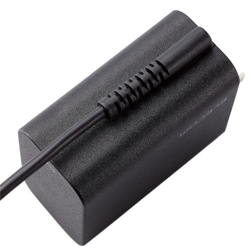 ノートPC用ACアダプター/Type-C/USB Power Delivery対応/45W/ケーブル一体型/1.8m/ブラック
