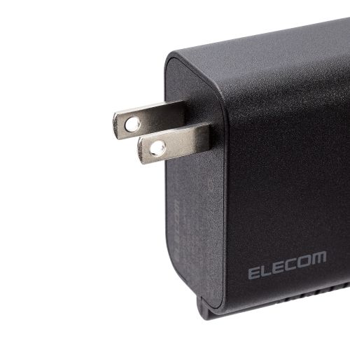ノートPC用ACアダプター/Type-C/USB Power Delivery対応/45W/ケーブル一体型/1.8m/ブラック