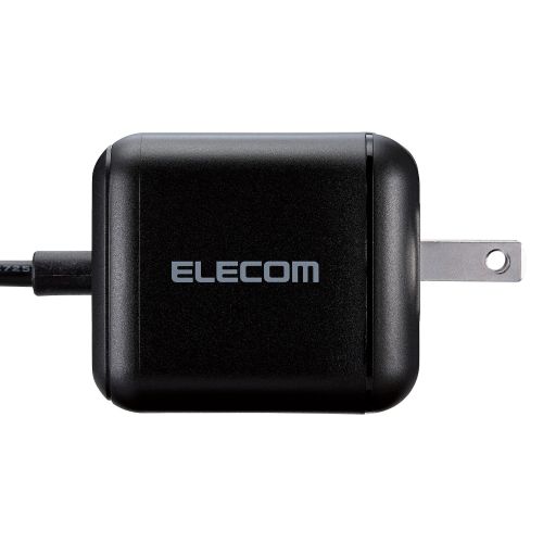 ノートPC用ACアダプター/USB充電器/USB Power Delivery/65W/USB-Cケーブル一体/2.0m/スイングプラグ/ブラック