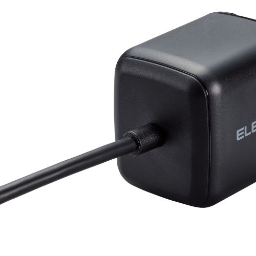 ノートPC用ACアダプター/USB充電器/USB Power Delivery/65W/USB-Cケーブル一体/2.0m/スイングプラグ/ブラック