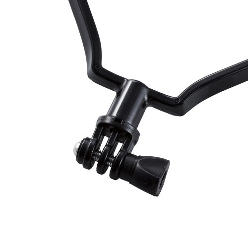 アクションカメラ用アクセサリ/ネックレスマウント/GoPro汎用/上下調整可能/落下防止/アジャスター付/ブラック