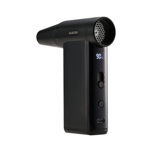 電動エアダスター/ハイパワー/コンパクト/8段階調整/デジタルインジケータ-/ブラック