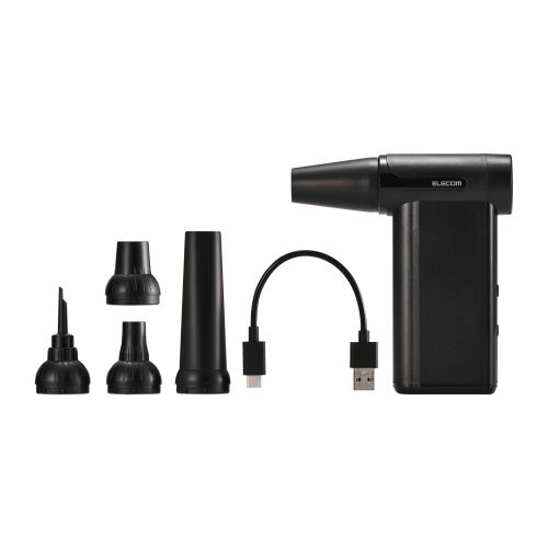 電動エアダスター/ハイパワー/コンパクト/8段階調整/デジタルインジケータ-/ブラック