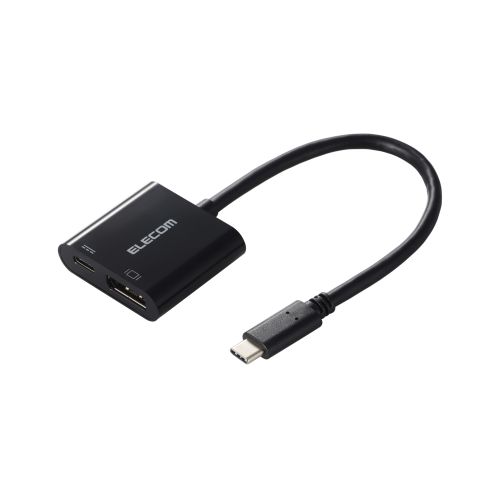 Type-C映像変換アダプタ/TypeC-DisplayPort&給電ポート/ブラック