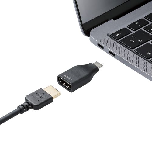 USB Type-C映像変換アダプタ/Type-C - HDMI/直挿し/4k30Hz/ブラック