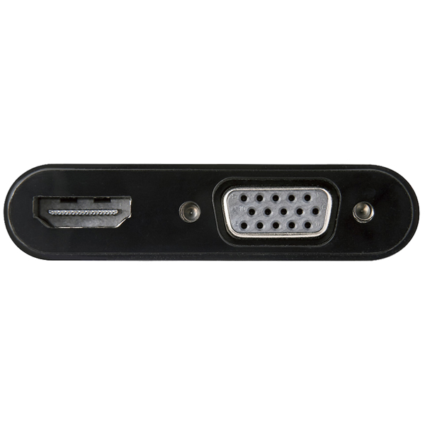 USB Type-C映像変換アダプタ/USB Type-C - HDMI＆VGA/ブラック