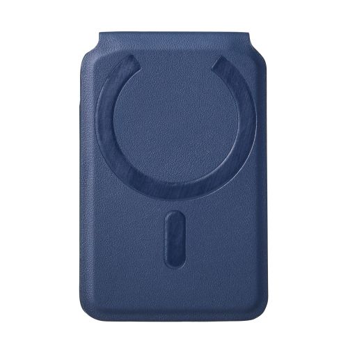 スマホスタンド/MAGKEEP/バンド付き/動画視聴/カードポケット付き/2枚収納/ネイビー