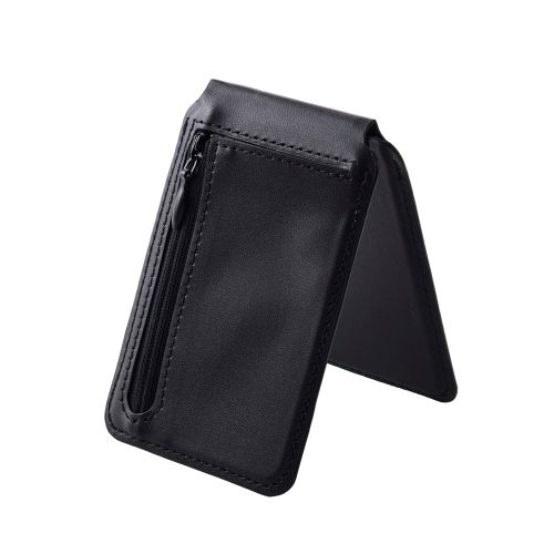 スマホスタンド/MAGKEEP/ミニウォレット/ポケット付き/薄型/動画視聴/ブラック