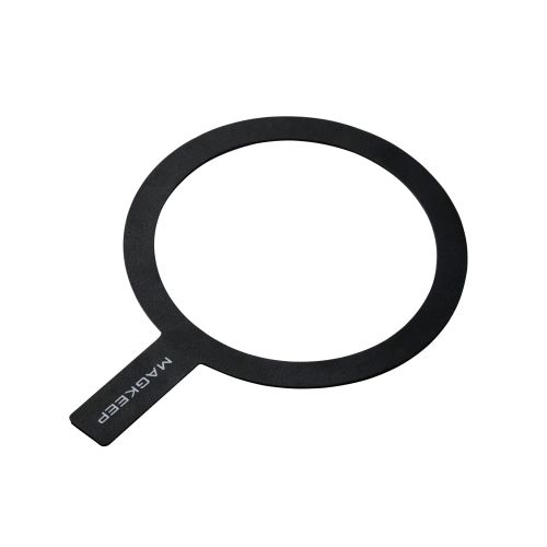 メタルリングステッカー/マグネット吸着タイプ/協力吸着/ワイヤレス充電対応iPhone用/貼り付けツール付属/ブラック