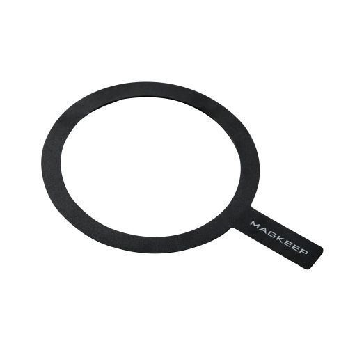 メタルリングステッカー/マグネット吸着タイプ/協力吸着/ワイヤレス充電対応iPhone用/貼り付けツール付属/ブラック