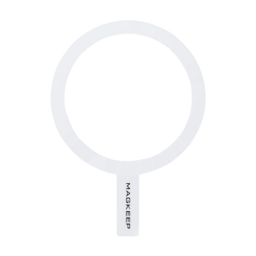 メタルリングステッカー/マグネット吸着タイプ/協力吸着/ワイヤレス充電対応iPhone用/貼り付けツール付属/ホワイト