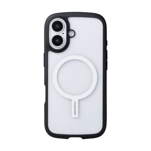 メタルリングステッカー/マグネット吸着タイプ/協力吸着/ワイヤレス充電対応iPhone用/貼り付けツール付属/ホワイト