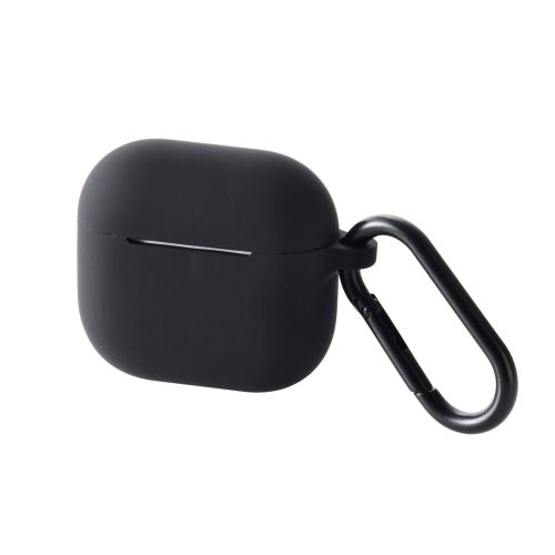 AirPods 第4世代/アクティブノイズキャンセリング搭載AirPods 第4世代/シリコンケース/カラビナ付/ブラック