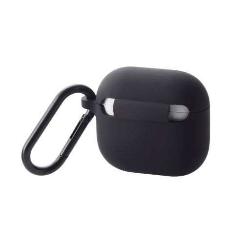 AirPods 第4世代/アクティブノイズキャンセリング搭載AirPods 第4世代/シリコンケース/カラビナ付/ブラック