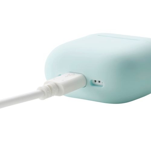 AirPods 第4世代/アクティブノイズキャンセリング搭載AirPods 第4世代/シリコンケース/カラビナ付/ブルー